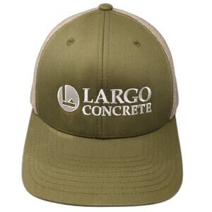 Largo Concrete Snapback Trucker Hat Green One Size Embroidered Yupoong